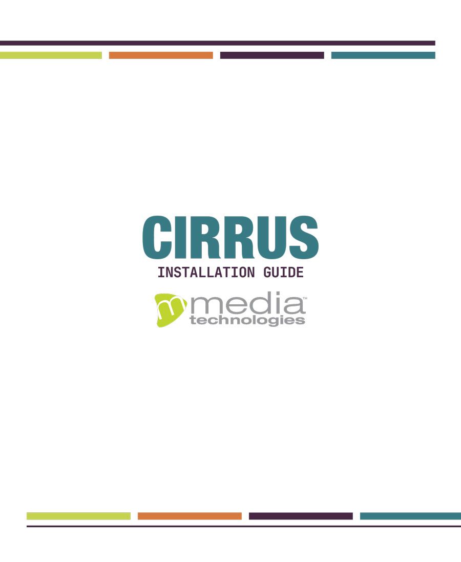 Cirrus Installation & Assembly Guide